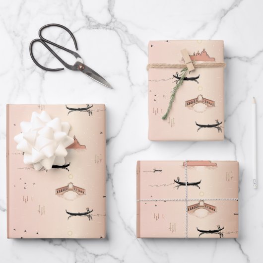 Venice Gondolas Daytime Wrapping Paper (Voorkant)