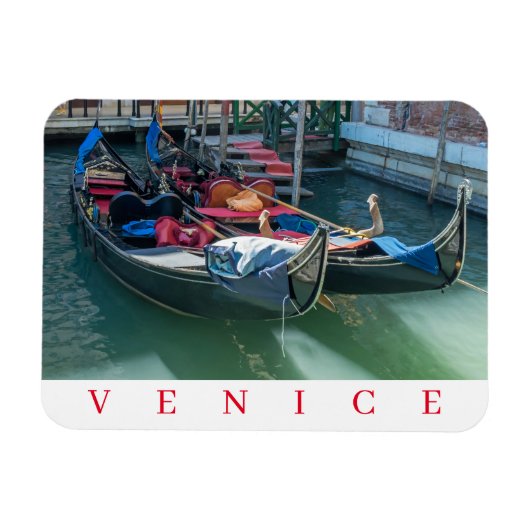 Venice gondolas fridge magnet magneet (Horizontaal)