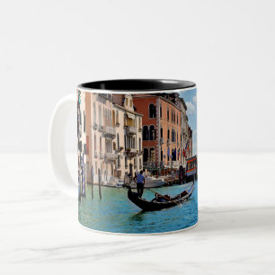 Venice Gondolas Italië Europa Tweekleurige Koffiemok
