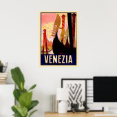 Venice Gondolas Poster (Thuiskantoor)