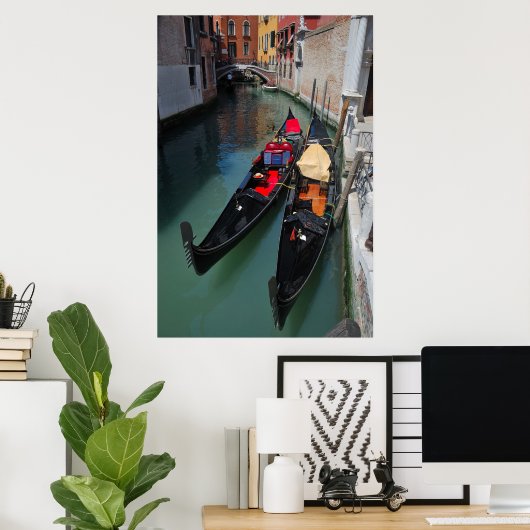 Venice Gondolas Print (Thuiskantoor)
