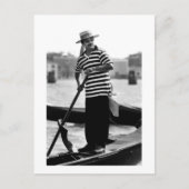 VENICE GONDOLIER MET PET BRIEFKAART (Voorkant)