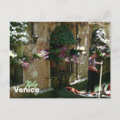 Venice Gondolier Travel Souvenir Briefkaart (Voorkant)