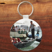 VENICE GONDOLIERS OP HET GRONDKANAAL SLEUTELHANGER (Voorkant)