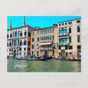 Venice Grand Canal Gondola Canal Boats Briefkaart