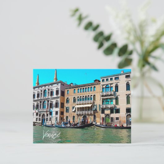 Venice Grand Canal Gondola Canal Boats Briefkaart (Staand voorkant)