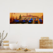 Venice Grand Canal & Gondolas Italy Travel Poster (Keuken)