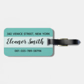 Venice Grand Canal met blauwe iconische gondels Bagagelabel (Achterkant horizontaal)