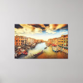 Venice grand canal met gondolas Canvas Print (Voorkant)