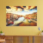 Venice grand canal met gondolas Canvas Print (Insitu (Woonkamer))