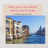 Venice Grand Canal met Love Quote Kaart (Voorkant / Achterkant)