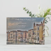 Venice Grand Canal Wedding Invitation Kaart (Staand voorkant)