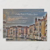Venice Grand Canal Wedding Invitation Kaart (Voorkant / Achterkant)