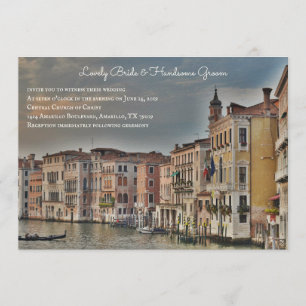 Venice Grand Canal Wedding Invitation Kaart