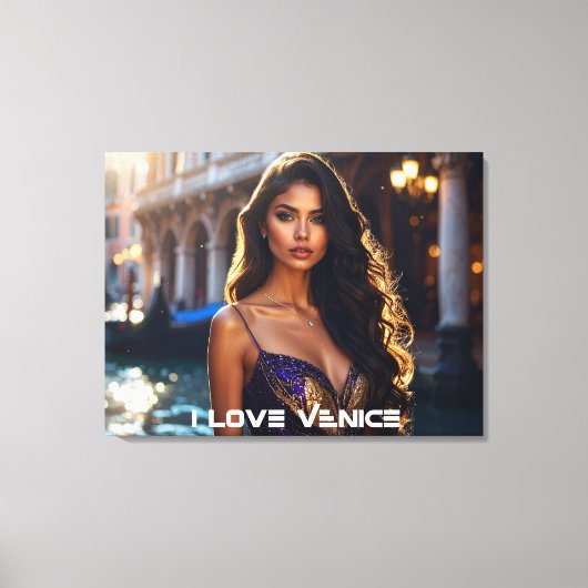 VENICE - I LOVE VENICE CANVAS AFDRUK (Voorkant)