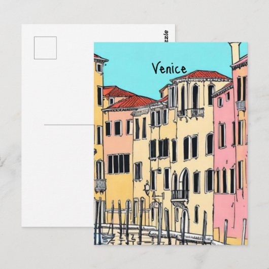 Venice Italië Briefkaart (Voorkant / Achterkant)