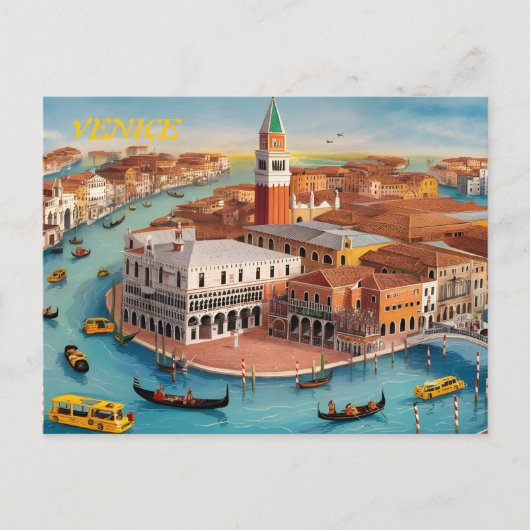 Venice Italië Briefkaart (Voorkant)