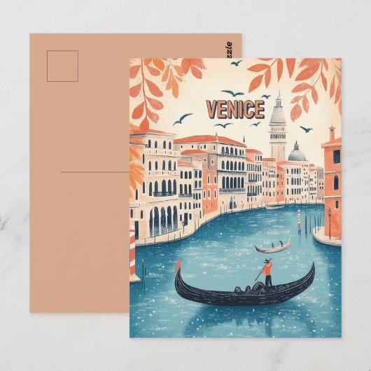 Venice Italië Briefkaart (Voorkant / Achterkant)