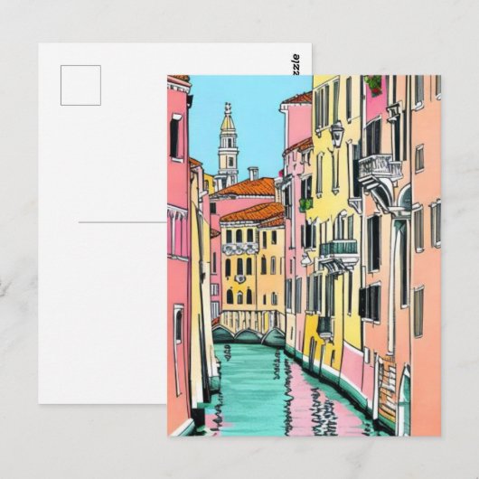 Venice Italië Briefkaart (Voorkant / Achterkant)