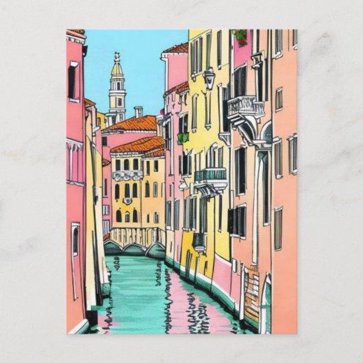 Venice Italië Briefkaart (Voorkant)