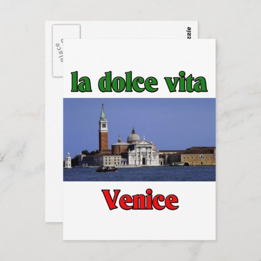 Venice Italië Briefkaart (Voorkant / Achterkant)