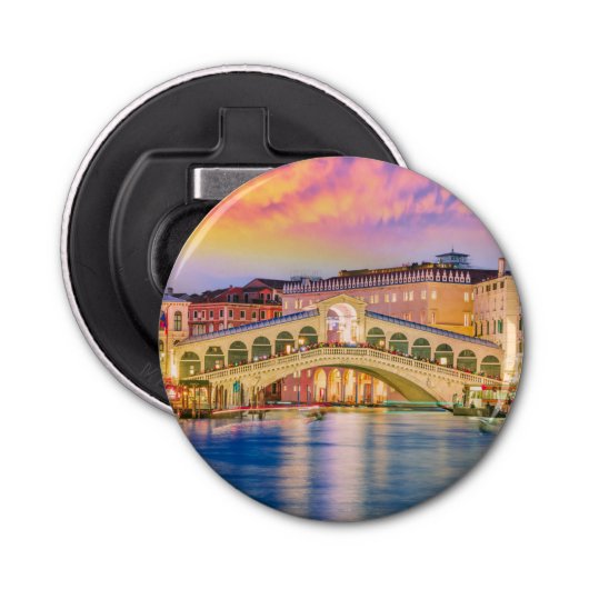 Venice Italië Button Flesopener (Voorkant)