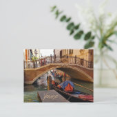 Venice Italië Canal Boat Travel Briefkaart (Staand voorkant)