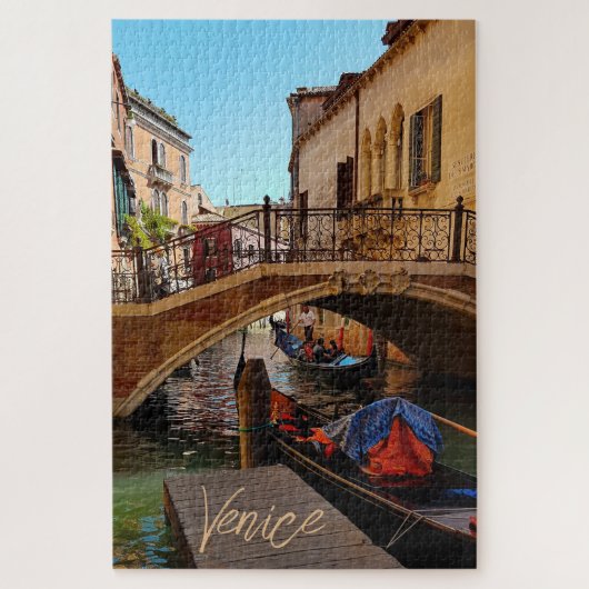 Venice Italië Canal Bridge Boat Travel Legpuzzel (Verticaal)