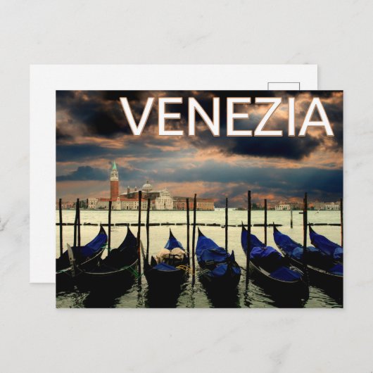 Venice Italië Gondolas Venezia Briefkaart (Voorkant / Achterkant)