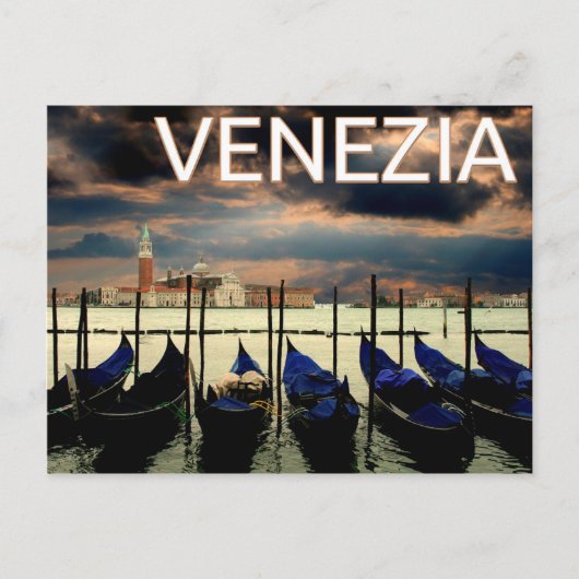 Venice Italië Gondolas Venezia Briefkaart (Voorkant)