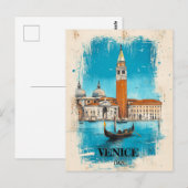 Venice Italië Reis Briefkaart (Voorkant / Achterkant)
