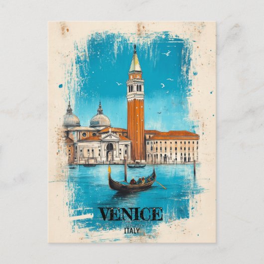 Venice Italië Reis Briefkaart (Voorkant)