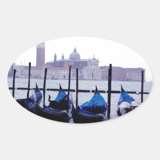 Venice Italië Reis Ovale Sticker (Voorkant)