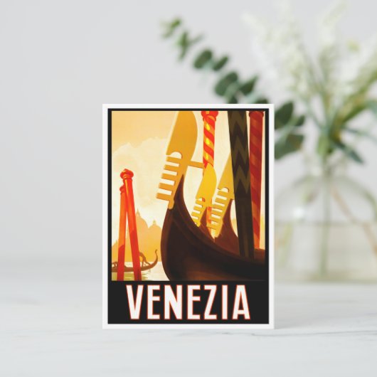 Venice Italië — vintonijnreis Briefkaart (Staand voorkant)