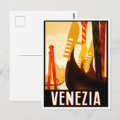 Venice Italië — vintonijnreis Briefkaart (Voorkant / Achterkant)