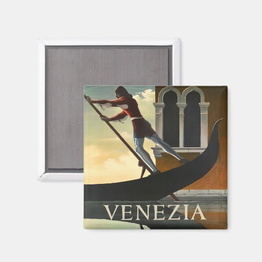 Venice Italië — vintonijnreis Magneet (Voorkant / Achterkant)