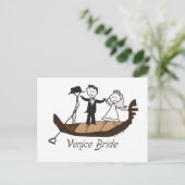 Venice Italy Bride Briefkaart (Staand voorkant)