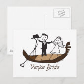 Venice Italy Bride Briefkaart (Voorkant / Achterkant)