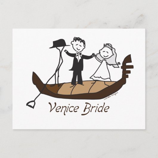 Venice Italy Bride Briefkaart (Voorkant)