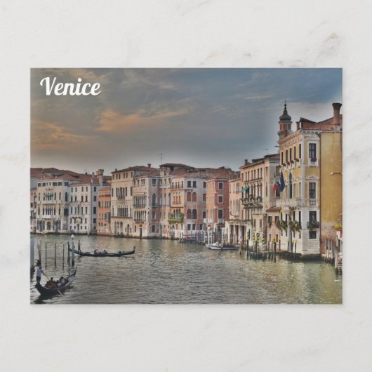 Venice Italy Canal Gondolas Travel Foto Briefkaart (Voorkant)