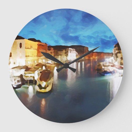 Venice_Italy_Canal_iphone Reloj Grote Klok (Voorkant)