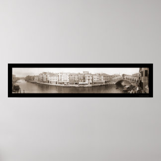 Venice Italy Canal Photo 1909 Poster