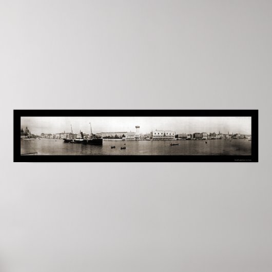 Venice Italy Canal Photo 1909 Poster (Voorkant)
