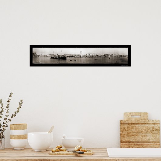 Venice Italy Canal Photo 1909 Poster (Keuken)