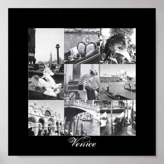 Venice Italy Collage Fine Art Print Poster (Voorkant)