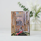 Venice Italy Gondola Briefkaart (Staand voorkant)