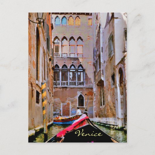 Venice Italy Gondola Briefkaart (Voorkant)