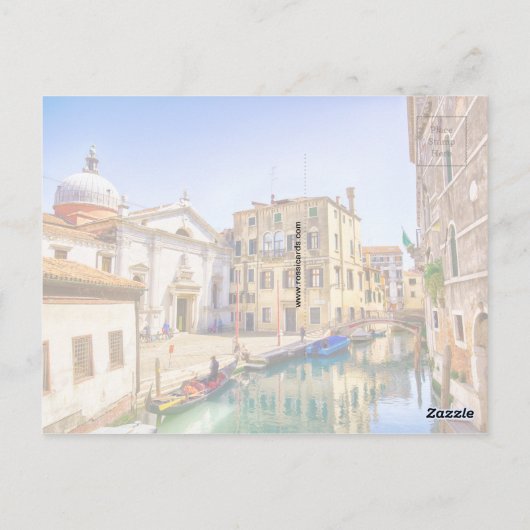 Venice Italy Gondolas City Uitzicht Artistic Briefkaart (Achterkant)