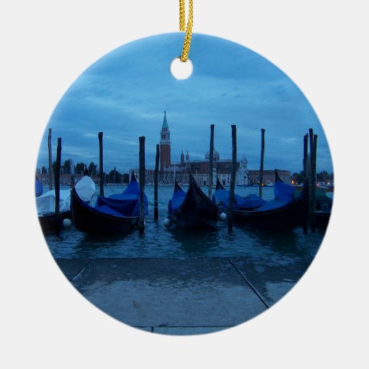 Venice Italy Gondolas Keramisch Ornament (Voorkant)