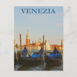 Venice Italy Gondolas Retro Vintage Travel Poster Briefkaart